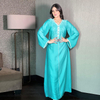  Mint abaya Modest Cotton Maxi Women Print Borka Vêtements Islamic Clothing Muslim Dress Embroidery Dubai Kimono Abaya