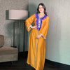  Modest Print Women Cotton Vêtements Dubai Muslim Dress Islamic Clothing Embroidery Borka Open Kimono Abaya