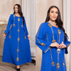  Cotton Embroidery Vêtements Modest Print Muslim Dress Islamic Clothing Dubai Borka Women Kimono Abaya