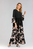 2022 European And American New Style Fashion Printing Mid-length-sleeved Loose Casual Plus Size Women's Dress