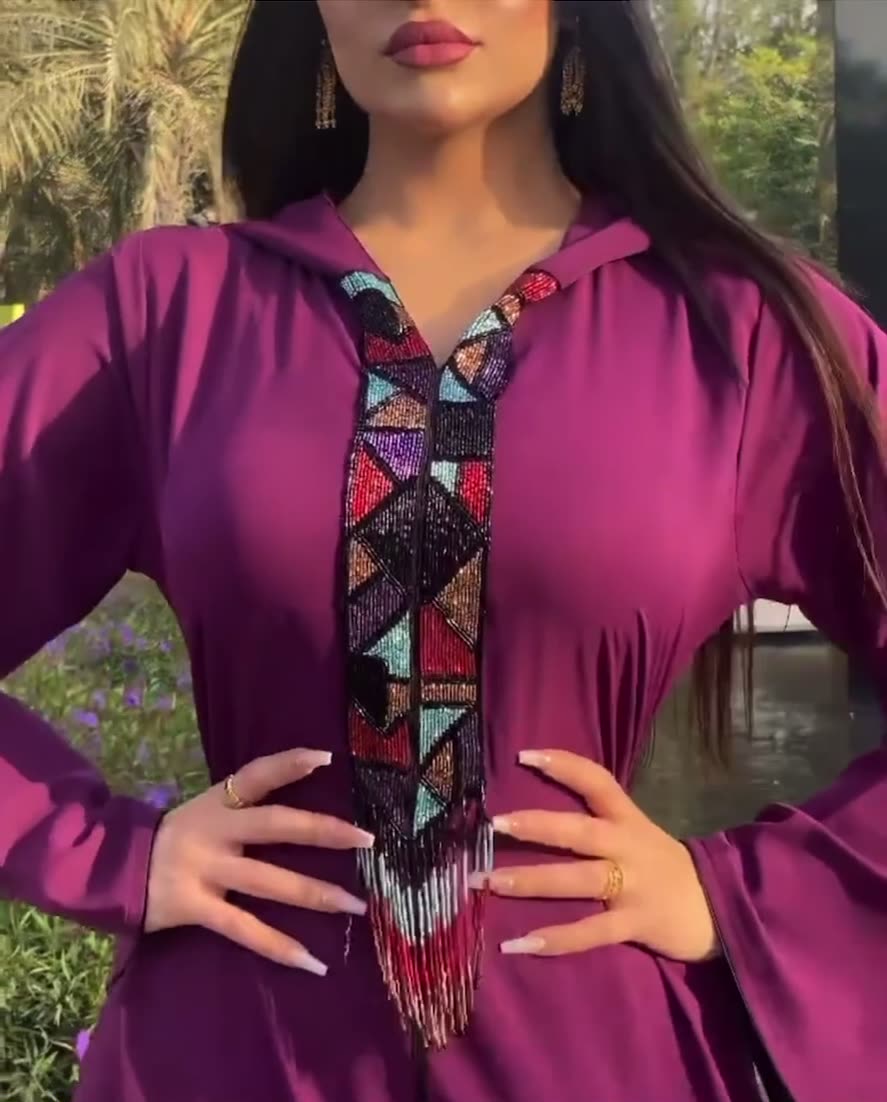  Dubai Prayer Dubai Kaftan Modest Long Sleeve cotton printing abaya