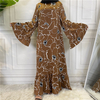 2022 AliExpress Amazon Middle East Dubai Hot Sale Fashion Printed Big Sweater Muslim Dress