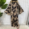 AliExpress ebay Amazon Middle East Dubai hot sale fashion print plus size lace up Muslim dress