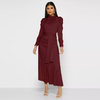 2022 Middle East New Muslim Dress Fashion Women's Pleated Long Skirt Irregular Hem 