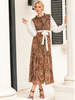Muslim Printed Robe Summer Modest Fashion Middle East Islamic Maxi Dresses Loose Abaya