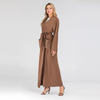 Muslim Abaya Modern Dignified Fashion Islamic Clothing Robe with Pearl Pockets on The Chest