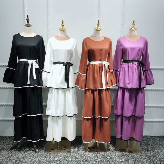 2022 Prayer Malaysian Dubai Eid Modest Islamic Maxi Dresses for Sale Muslim Abaya