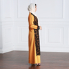 New Style Dresses Women's Fashion Fake Two Pieces of Lace Temperament Women's Clothing Arabian Women's Dress Robe