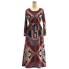Arab Fashion Hui Long Dress Loose Big Size Retro Long-sleeved Muslim Dress