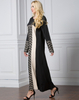 New Fashion Robe Korean Hemp Ethnic Muslim Lace Stitching Long-sleeved Dress Plus Size