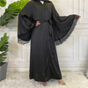 2022 Amazon AliExpress hot sale fashion women's stitching embroidered cardigan robe abaya