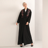 2022 Simple Design Modest Fashion Islamic Dubai Maxi Dresses Muslim Open Abaya