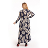 Middle Eastern Fashion Muslim Dress Printed Slim Plus Size