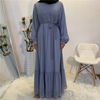 AliExpress Amazon Cross-border Foreign Trade Women's Stitching Long-sleeved Middle Eastern Fashion Dress