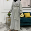 European And American Muslim Fashion Plus Size Women's Pile Sleeves Slim Dress Long Skirt