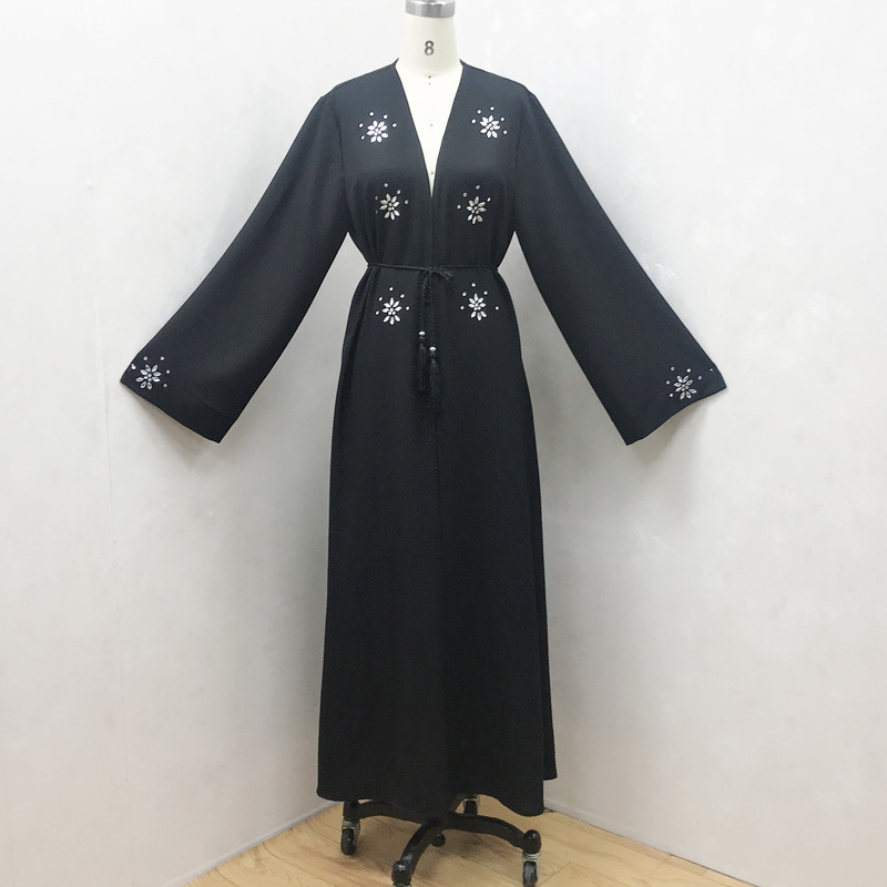  Modest Islamic Clothing Bat Sleeve Arab Abaya Muslim Kaftan Morocco Dubai Kimono Jalabiya 2022 Turkish Burka Caftan Thobe Prayer Women Maxi Dress Open Abaya