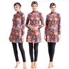 Europe America Muslim Southeast Asia Conservative Swimsuit Amazon Plus Size Stitching Slim Three-piece Beach Suit Women