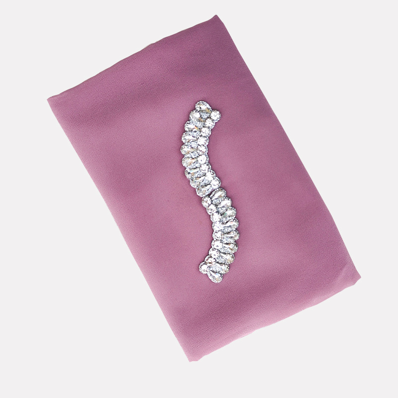 Autumn And Winter Temperament All-match Gauze Scarf Cross-border Hair Chiffon Rhinestone Long Scarf