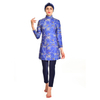 Muslim Swimsuit Three-piece Printed Swimsuit Large Size Slim Elastic Tight Long Sleeve Hat Modest Beachwear