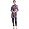 2022 Muslim Three-piece with Hats Cloak Beach Casual Clothing Printed Plus Size Swimsuit Swimsuit Conservative Swimsuit Headscarf 