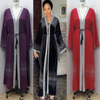  Open Abaya Abaya Morocco Arab Thobe Caftan Muslim Modest Kaftan Kimono Dubai Islamic Clothing Burka Jalabiya Bat Sleeve Turkish 2022 Prayer Women Maxi Dress Open Abaya