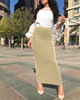 Summer New Muslim Lady Latest Design Color Fashion Sheath Dress Skirt