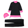  2021 Girl 3 Pieces Fabric Islamic Clothing Sportswear Kids Muslim Fashion Swimwear Modest Full Cover Swimwear Swimsuit Burkini