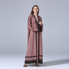 Hot Sale Foreign Trade Fashion Fashion Lace Long Dress Muslim Dubai Robe in Stock