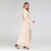 Middle Eastern Women's Fashion Muslim Cardigan Embroidered Long Sleeve Slim Abaya Robe