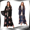 Middle Eastern Muslim Printed Flare Sleeve Lace Up Dress Arab Hot Selling Dress Long Robe Women