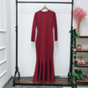 Arabic Boutique Wholesale Casual Modest New Muslim Ladies Plus Size Maxi Dresses Designer Islamic Abaya