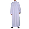 Arabic Men's Robe Polyester Muslim Middle East Men's Qatar Stand Collar Thobe