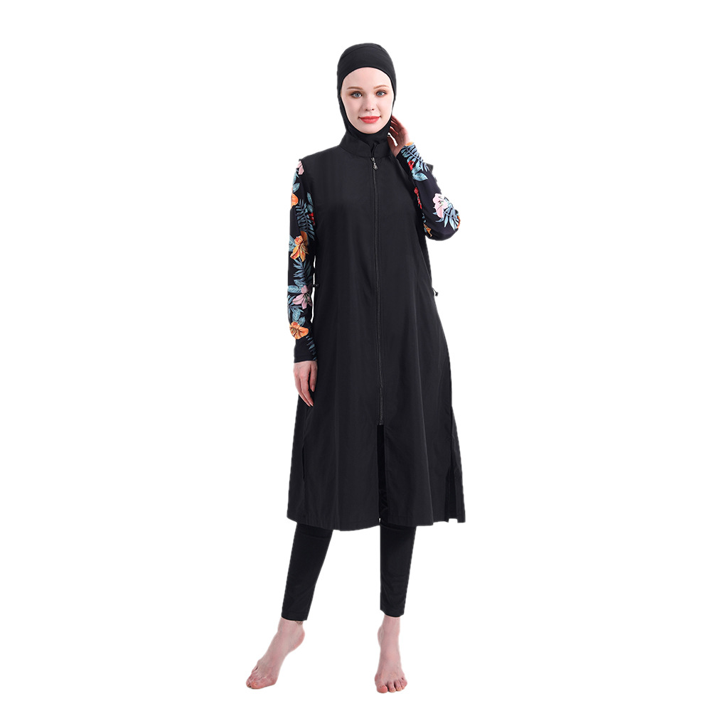 2022 Fashion Muslim Southeast Asian Loose Swimsuit Hot Sunscreen Swimsuit Ebay AliExpress Hot Sale Three-piece Swimsuit