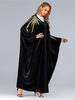 New Autumn and winter new luxury velvet car floral bat sleeve Muslim Arab Middle East robe