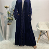 2022 Abaya Gold Velvet Bronzing Muslim Cardigan Robe Middle East New Fashion Autumn And Winter Kimono