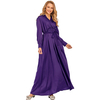 Middle East Turkey New Fashion Women's Long Skirt V-neck Dubai Islamic Muslim Dress