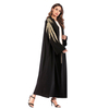 Middle East Foreign Trade Large Size Loose Lace Embroidery Beading Muslim Fashion Nida Robe Dress Female