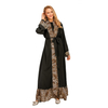 New Women's Leopard Print Stitching Fashion Abaya Kimono Cardigan Robe