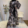 European And American Fashion Thin Loose Chiffon Long-sleeved Cardigan Robe