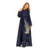 New Fashion Beaded Car Flower Stitching Muslim Abaya Cardigan Robe Islamic Dubai 