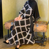 Cross-border Source Fashion Printing Elegant Long Dress Malaysia Turkey Bottoming Dress