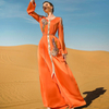 New Dubai Casual Maxi Dresses Modest Muslim Women Islamic Clothing Abaya