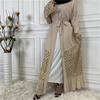 Cross-border Hot Style Sequin Embroidery Outer Gown Dubai Middle East Women's Chiffon Cardigan