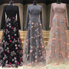 Floral New Modest Fashion Fancy Kimono Muslim Dubai Maxi Dresses Elegant Arabic Islamic Abaya
