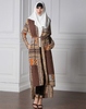 Muslim Arab Fashion Robe Hui Long Coat Loose Large Size Paris Bead Retro Long Sleeve
