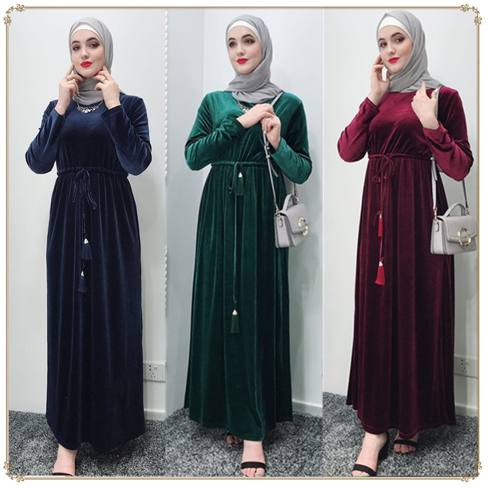 Simple Women Muslim Dubai Ladies Manufacture Pray Dresses Maxi Dresses Islamic Abaya