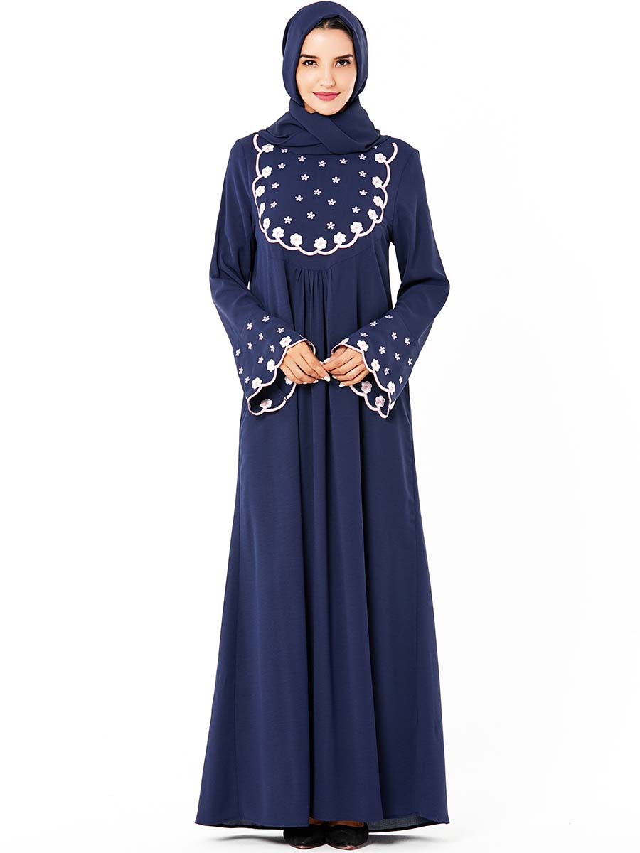  Musulmane Islamic Clothing Kaftan Women Muslim Dresses Turkish Fashion Dubai Modest Cotton Hijabi Vetements Borka Femme Fabric Burqa Burka Turkish Maxi Dress Abaya