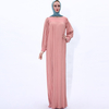 Plus size women's autumn new pleated Muslim long skirt Islamic Ramadan dress spot hair abaya