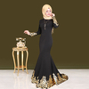 2022 New Muslim Robe Classic Loose Bronzing Dress Abaya Jilbab Islamic Clothing