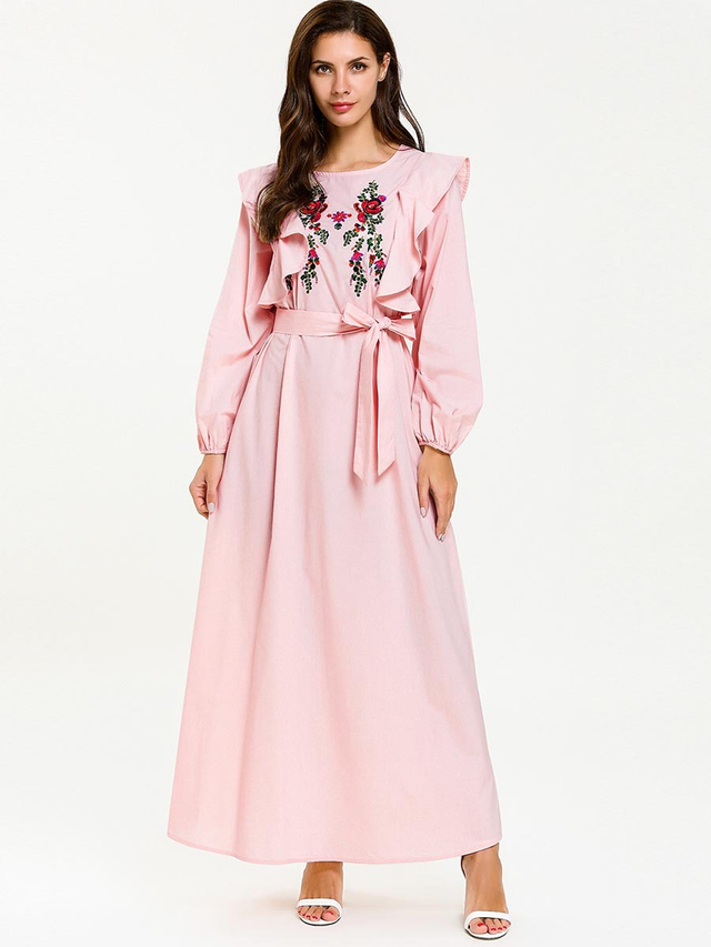  Thobe Muslim Plus Size Arabic Jalabiya Prayer Islamic Clothing Modern Kaftan Burqa Burka Dubai Women 2022 Modest Jilbab Maxi Dress Abaya